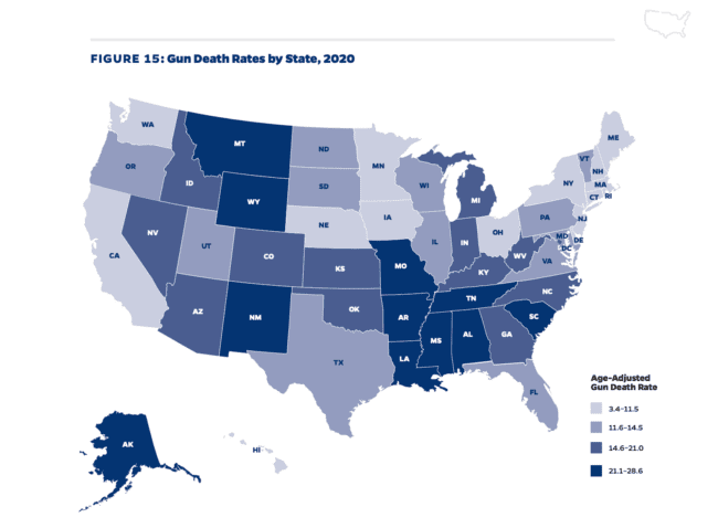 2020 gun deaths by the numbers Alliance for Gun Responsibility