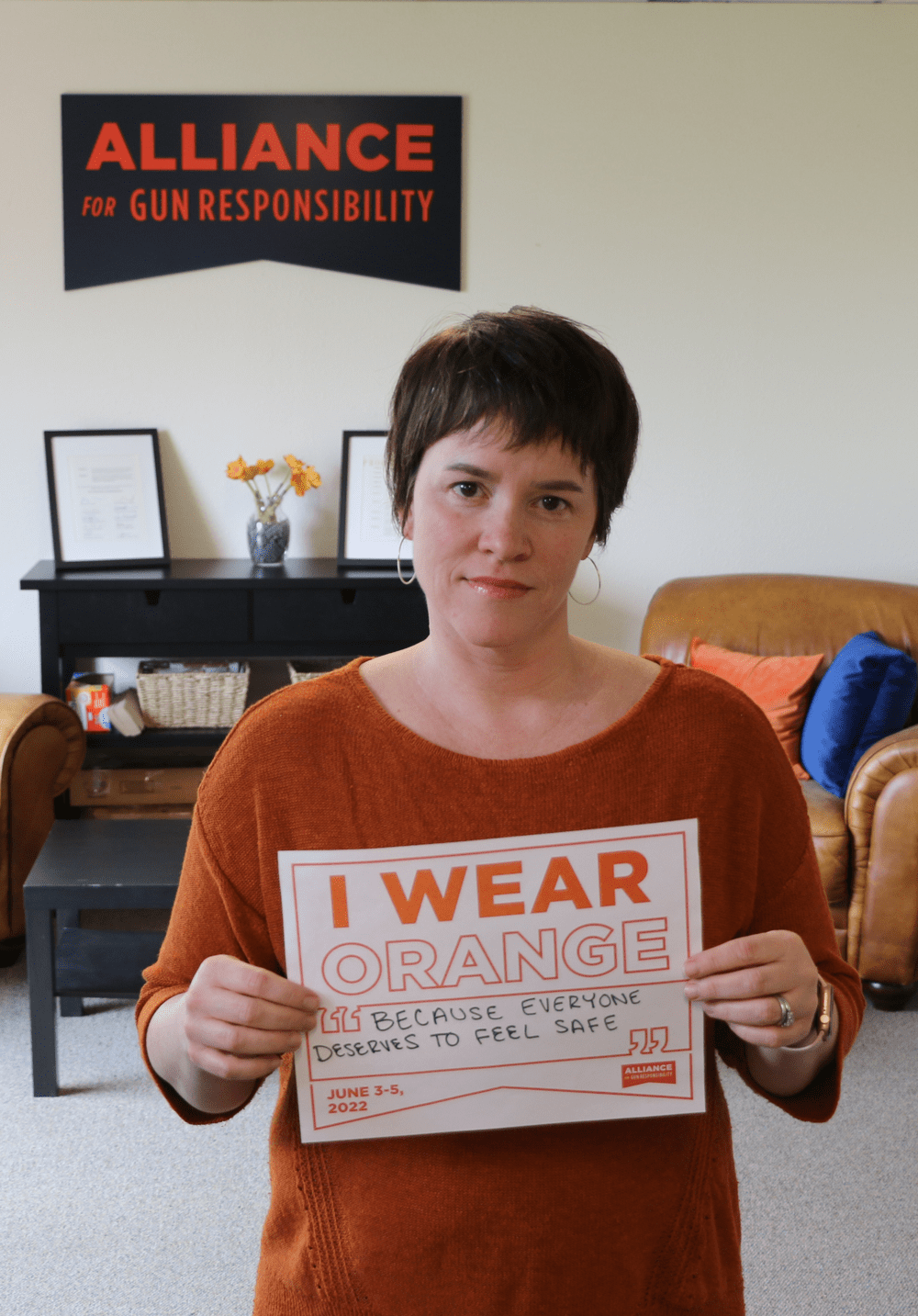 Today, I am proud to #WearOrange in support of @everytown and